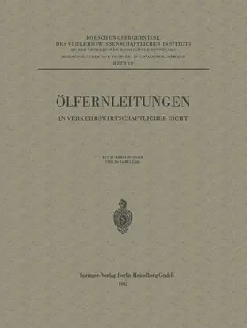 Lambert / Pirath |  Ölfernleitungen in verkehrswirtschaftlicher Sicht | Buch |  Sack Fachmedien