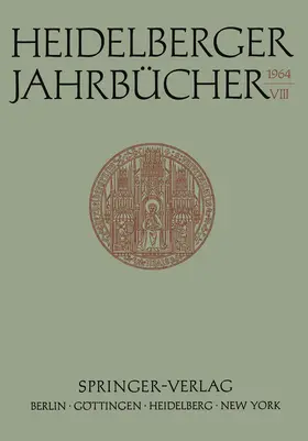 Ernst |  Heidelberger Jahrbücher | Buch |  Sack Fachmedien