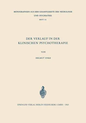 Enke |  Der Verlauf in der Klinischen Psychotherapie | Buch |  Sack Fachmedien