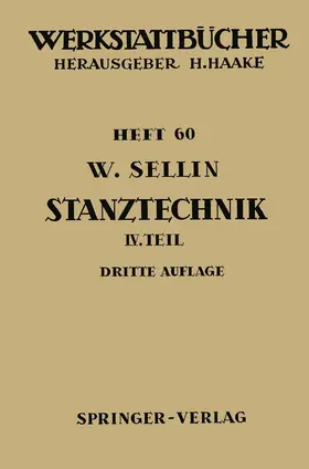 Sellin |  Stanztechnik | Buch |  Sack Fachmedien