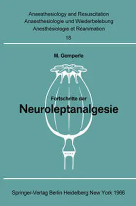 Gemperle |  Fortschritte der Neuroleptanalgesie | Buch |  Sack Fachmedien