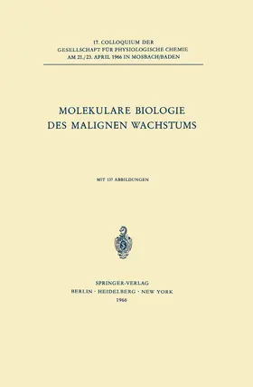 Holldorf / Holzer |  Molekulare Biologie des Malignen Wachstums | Buch |  Sack Fachmedien