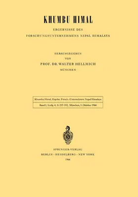 Hellmich |  Khumbu Himal - Ergebnisse des Forschungsunternehmens Nepal Himalaya | Buch |  Sack Fachmedien