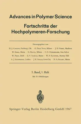 Cantow / Staverman / Dall’Asta |  Advances in Polymer Science | Buch |  Sack Fachmedien