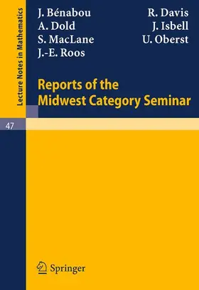 Benabou / Davis / Dold | Reports of the Midwest Category Seminar I | Buch | 978-3-540-03918-1 | sack.de
