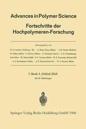 Cantow / Slichter / Dall’Asta |  Advances in Polymer Science | Buch |  Sack Fachmedien