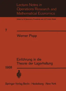 Popp |  Einführung in die Theorie der Lagerhaltung | Buch |  Sack Fachmedien