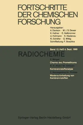 Davison / Dewar / Hafner |  Fortschritte der Chemischen Forschung | Buch |  Sack Fachmedien