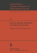 Fox / Narasimham / Sengupta |  Economic Models, Estimation and Risk Programming: Essays in Honor of Gerhard Tintner | Buch |  Sack Fachmedien