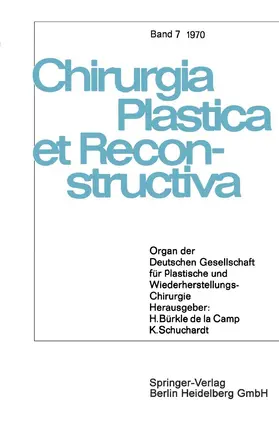 de la Camp / Schuchardt / Axhausen |  Organ der Deutschen Gesellschaft für Plastische und Wiederherstellungs-Chirurgie | Buch |  Sack Fachmedien