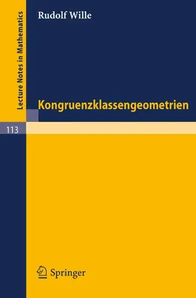 Wille |  Kongruenzklassengeometrien | Buch |  Sack Fachmedien