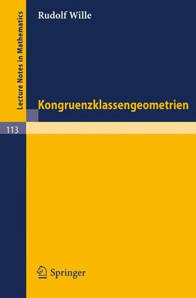 Wille | Kongruenzklassengeometrien | Buch | 978-3-540-04902-9 | sack.de