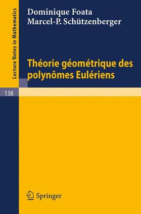 Schützenberger / Foata | Theorie Geometrique des Polynomes Euleriens | Buch | 978-3-540-04927-2 | sack.de