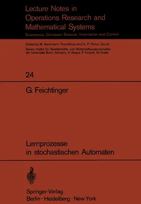 Feichtinger |  Lernprozesse in stochastischen Automaten | Buch |  Sack Fachmedien