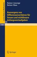 Hass / Ansorge |  Konvergenz von Differenzenverfahren für lineare und nichtlineare Anfangswertaufgaben | Buch |  Sack Fachmedien