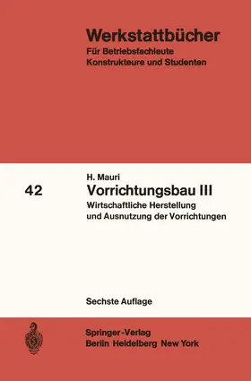 Mauri |  Vorrichtungsbau III | Buch |  Sack Fachmedien