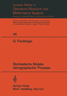 Feichtinger |  Stochastische Modelle demographischer Prozesse | Buch |  Sack Fachmedien