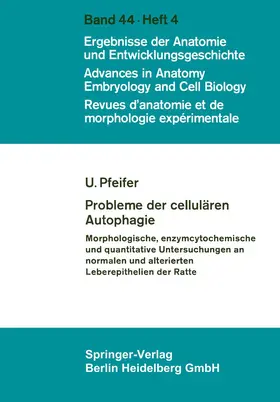 Pfeifer | Probleme der cellulären Autophagie | Buch | 978-3-540-05482-5 | sack.de