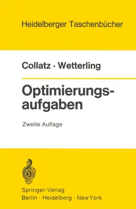 Collatz / Wetterling |  Optimierungsaufgaben | Buch |  Sack Fachmedien