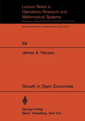 Hanson |  Growth in Open Economies | Buch |  Sack Fachmedien