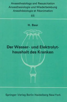 Baur |  Der Wasser- und Elektrolythaushalt des Kranken | Buch |  Sack Fachmedien