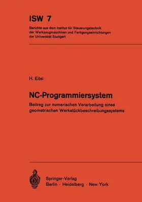 Eitel | NC-Programmiersystem | Buch | 978-3-540-05914-1 | www.sack.de