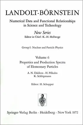 Carlson / Diddens / Giacomelli |  Properties and Production Spectra of Elementary Particles / Eigenschaften und Erzeugungsspektren von Elementarteilchen | Buch |  Sack Fachmedien