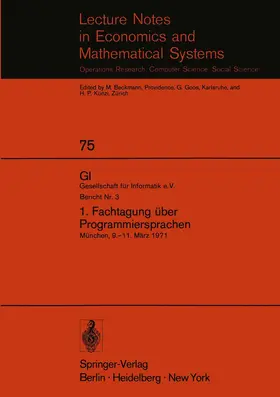 Langmaack / Paul |  1. Fachtagung über Programmiersprachen | Buch |  Sack Fachmedien