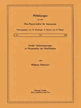 Stüdemann | Direkte Teilchenmessungen im Morgensektor der Polarlichtzone | Buch | 978-3-540-06085-7 | www.sack.de