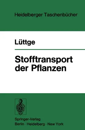 Lüttge |  Stofftransport der Pflanzen | Buch |  Sack Fachmedien