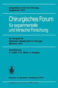  Chirurgisches Forum für experimentelle und klinische Forschung | Buch |  Sack Fachmedien