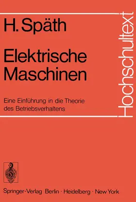 Späth |  Elektrische Maschinen | Buch |  Sack Fachmedien