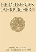 Wolff / Glockner / Menges |  Heidelberger Jahrbücher XVII | Buch |  Sack Fachmedien