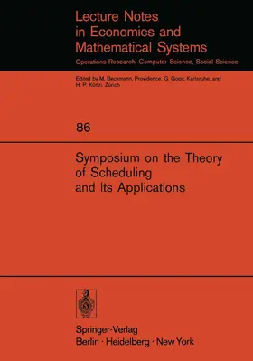 Elmaghraby |  Symposium on the Theory of Scheduling and Its Applications | Buch |  Sack Fachmedien