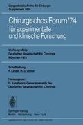 Junghanns |  Chirurgisches Forum ¿74 | Buch |  Sack Fachmedien