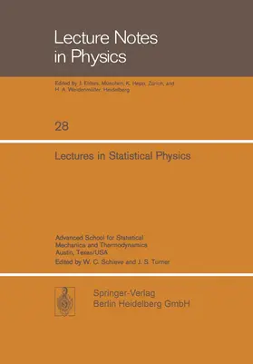 Ehlers / George / Schieve |  Lectures in Statistical Physics | Buch |  Sack Fachmedien