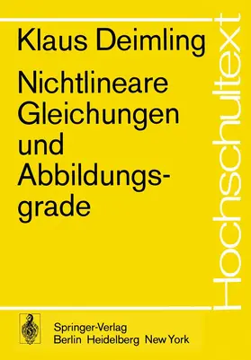 Deimling |  Nichtlineare Gleichungen und Abbildungsgrade | Buch |  Sack Fachmedien