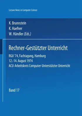Brunnstein / Haefner / Händler |  Rechner-Gestützter Unterricht | Buch |  Sack Fachmedien