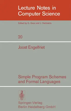 Engelfriet |  Simple Program Schemes and Formal Languages | Buch |  Sack Fachmedien