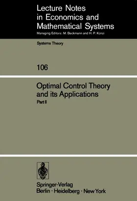 Kirby |  Optimal Control Theory and its Applications | Buch |  Sack Fachmedien