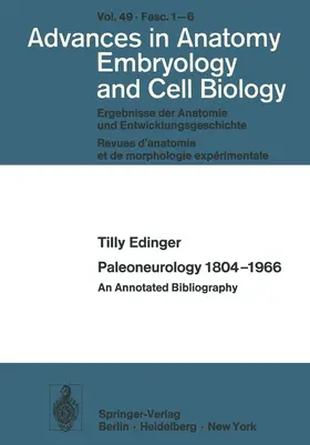 Edinger |  Paleoneurology 1804-1966 | Buch |  Sack Fachmedien
