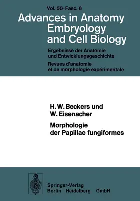 Beckers / Eisenacher |  Morphologie der Papillae fungiformes | Buch |  Sack Fachmedien