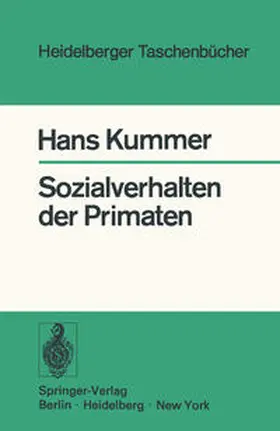 Kummer |  Sozialverhalten der Primaten | Buch |  Sack Fachmedien