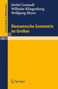 Gromoll / Meyer / Klingenberg |  Riemannsche Geometrie im Großen | Buch |  Sack Fachmedien