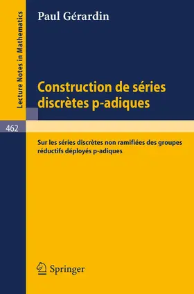 Gerardin |  Construction de Series Discretes p-adiques | Buch |  Sack Fachmedien