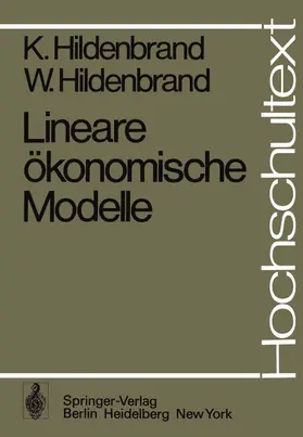 Hildenbrand |  Lineare ökonomische Modelle | Buch |  Sack Fachmedien