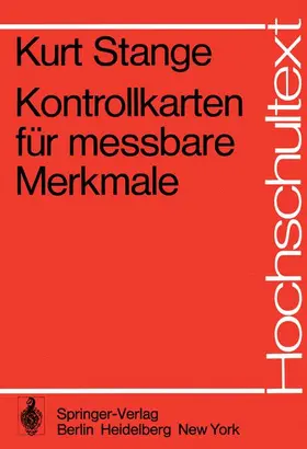 Stange / Wilrich / Deutler |  Kontrollkarten für messbare Merkmale | Buch |  Sack Fachmedien