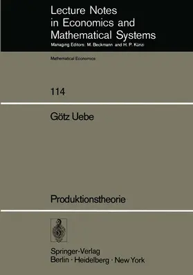 Uebe |  Produktionstheorie | Buch |  Sack Fachmedien