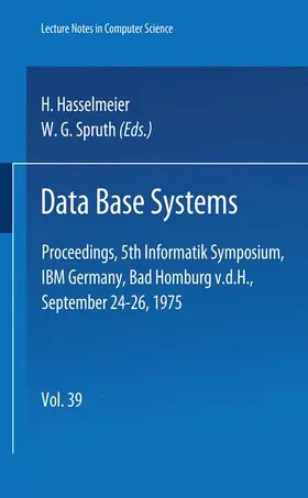 Spruth / Hasselmeier |  Data Base Systems | Buch |  Sack Fachmedien