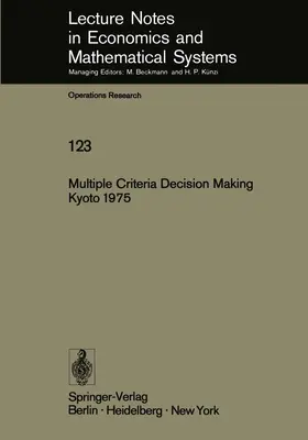 Zeleny |  Multiple Criteria Decision Making Kyoto 1975 | Buch |  Sack Fachmedien